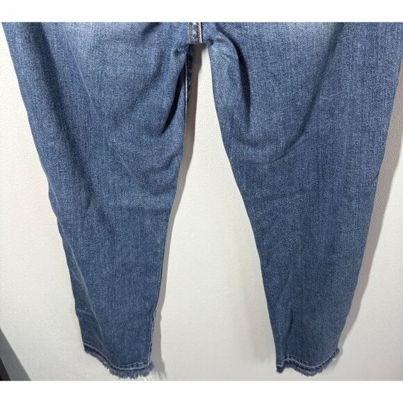 7 For All Mankind Roxanne Ankle Jeans Womens 27 Frayed Hem Cropped Medium Wash - Picture 6 of 11